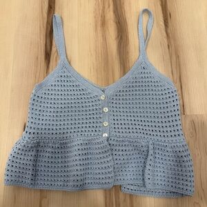 NWOT Zara Knit Peplum Tank Top